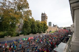 07.10.18 - Cardiff University Cardiff Half Marathon - general view of the start