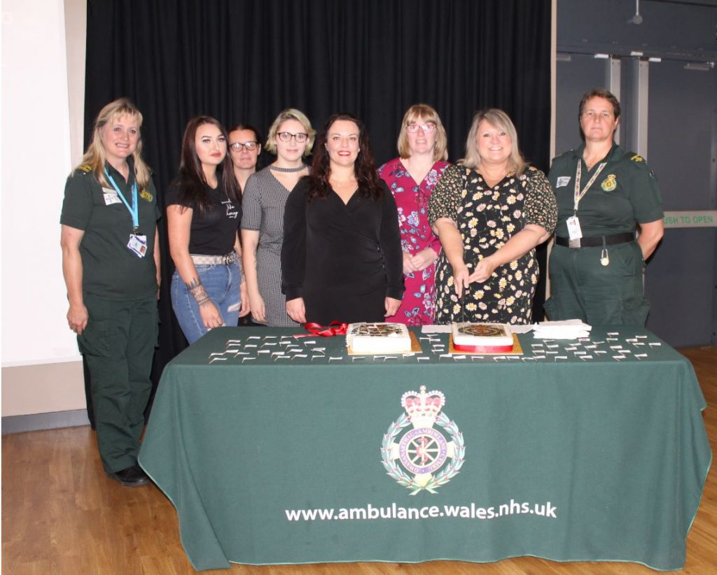 Vikki Howells AM joined learners at Coleg y Cymoedd and representatives from Interlink and the Welsh Ambulance Service to mark World Mental Health Day