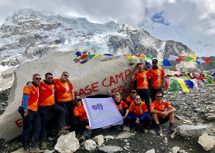 Electrical Industries Charity team at the Everest base camp