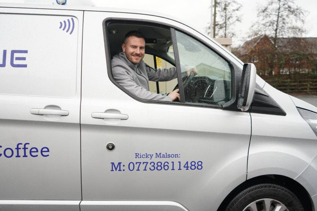 A football coach is swapping formations for flat-whites by launching a mobile barista service in Torfaen