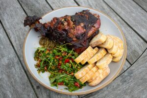 Hywel Griffiths Welsh Lamb shoulder with a chunky tomato and fennel salad (002)