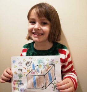 Two South Wales girls celebrate success in festive card competition