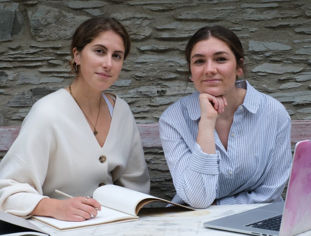 Ffion-Boyesen-left-and-Bella-Mossman-right-who-have-launched-a-sleepwear-brand-HUNA.