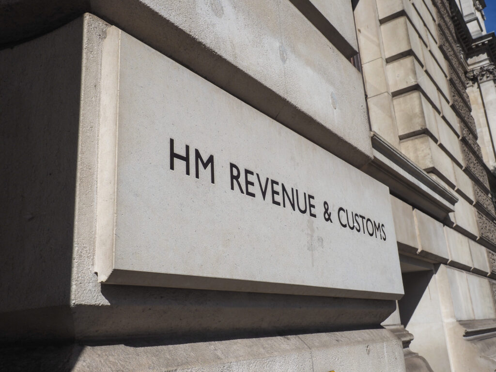 HM Revenue and Customs sign in London