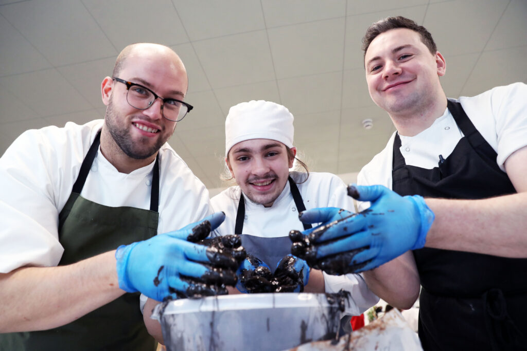 (L-R) Michael Coggan, Gethin Thomas (learner) and Andrew Minto