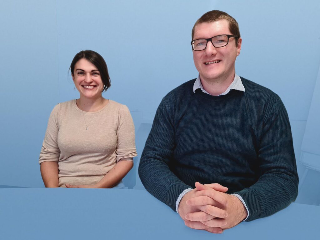 Two of Green Hat’s latest recruits Becky Doyle and Daniel Gilbert small