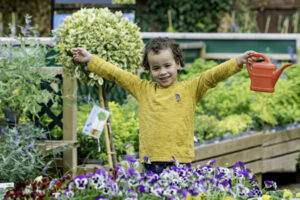 Leon Bagley, Little Seedlings Ambassador, at Dobbies Little Seedlings Club, Dobbies, Woodcote Green.