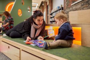 A vibrant new children’s library has opened its doors within the redeveloped Grade II listed Maesteg Town Hall.