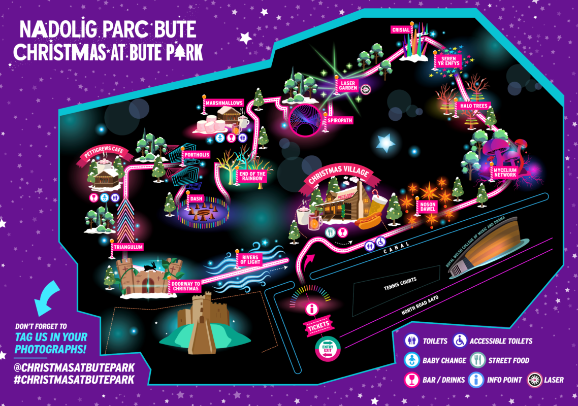 map of Christmas as Bute Park 