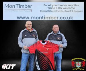 Chris Adams, Club Secretary, and Andrew Pugh, Club Chairman at Blaina RFC, with their new kit