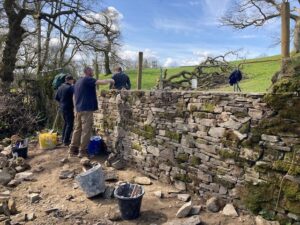 Tywi Centre heritage construction apprentices on site at Deer Park.