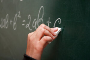 Wrighting at the chalkboard