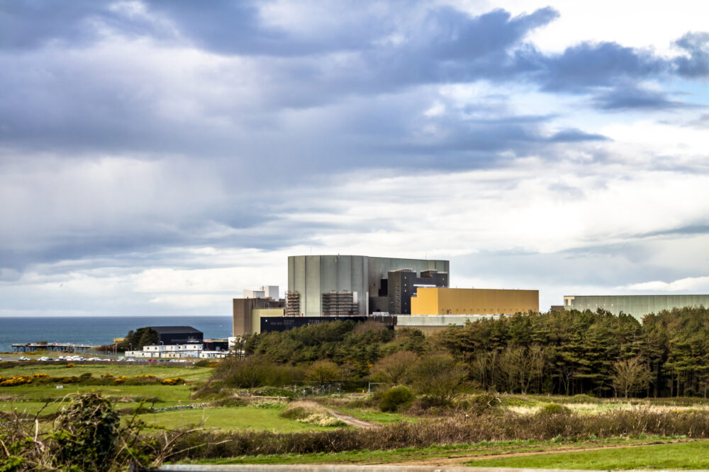 Cemaes, Anglesey , Wales - April 23 2018 : The new nuclear power station is getting ready for production