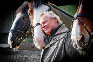 Martin Clunes with horses