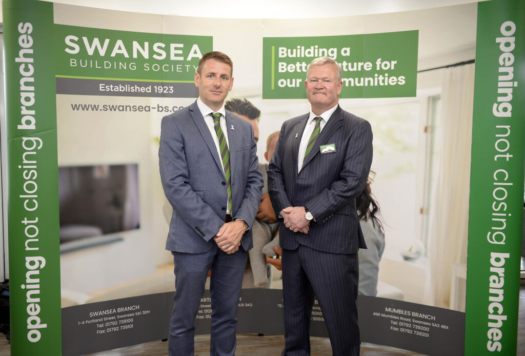 Nick Longar and Alun Williams of Swansea Building Society.