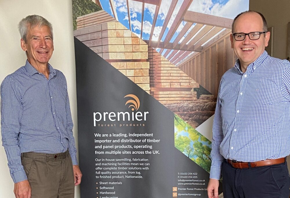 Outgoing Premier Forest Products CFO Peter Morgan with his successor Neil Davies (002)