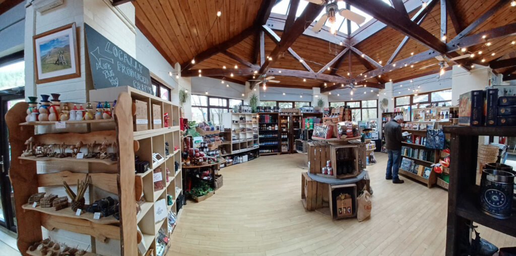 Panorama shot of Corris pop up shop