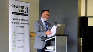 Paul Butterworth speaking at the Chamber's AGM