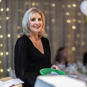 Popham Kidney Support ambassador, Sian Lloyd, at the recent Spring Ball