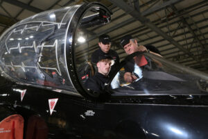 Babcock International trainers and apprentices pictured at RAF Valley Holyhead