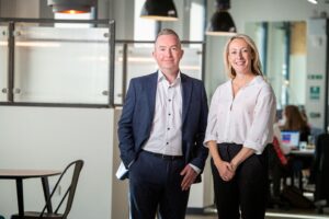 From left to right: Rhys Gregory, commercial director and Katherine Kennedy, operations and people director at Effective Communication