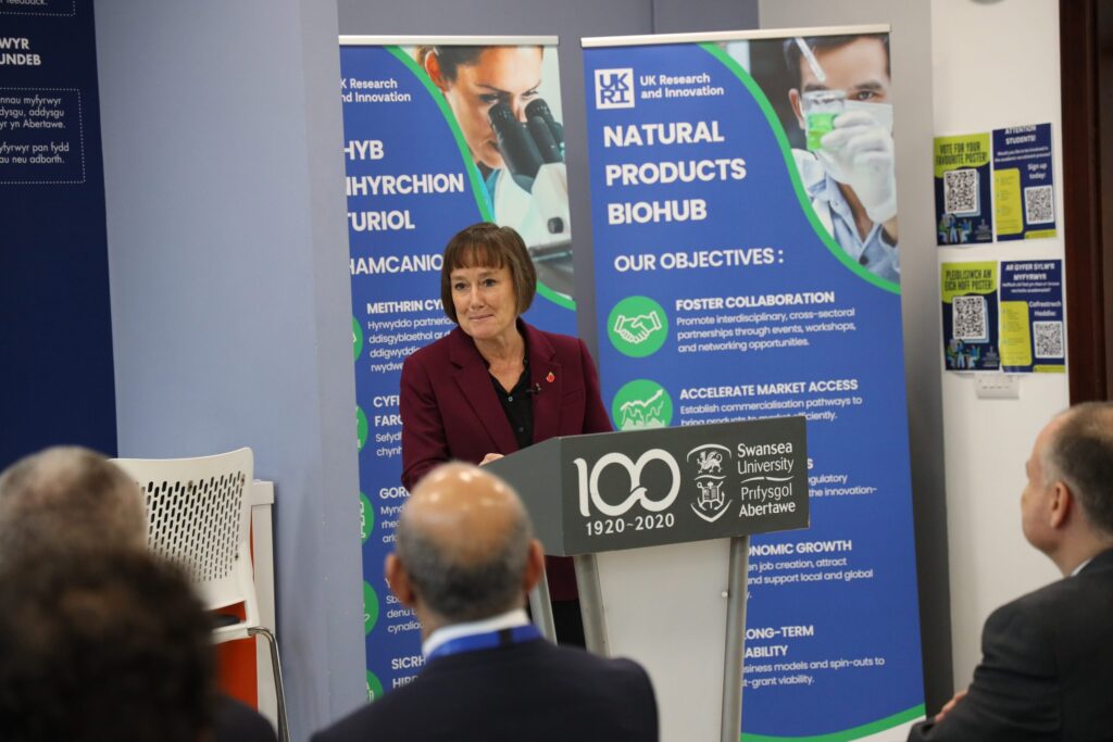 Secretary of State for Wales Jo Stevens opening the NP BioHUB