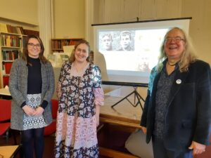 Staff from North East Wales Archives with guest speaker Richard Ireland photographed at launch event