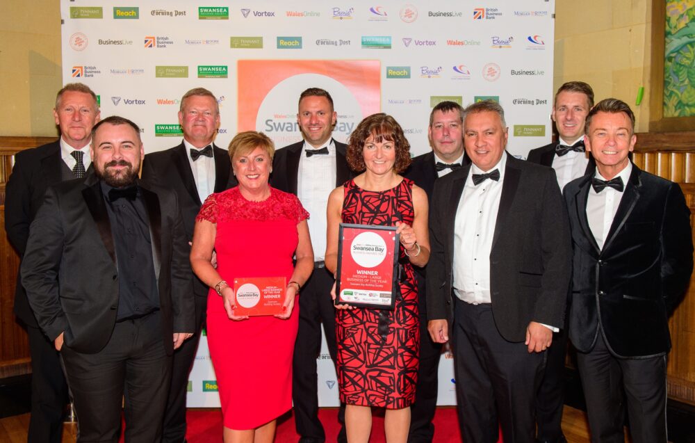 Swansea Building Society team win at the Swansea Bay Business Awards 2022